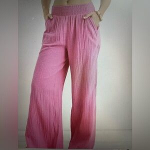 Aerie Pink high waisted pool to party pants size small - rarely worn